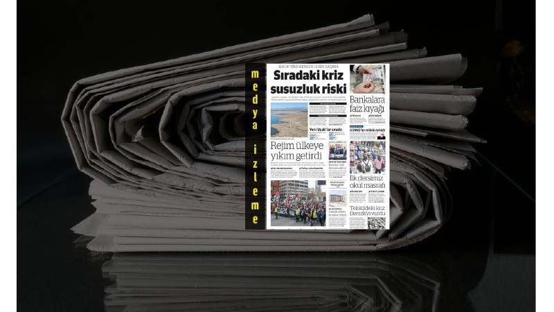 BirGün gazetesi yaklaşan su krizini manşetine taşıdı