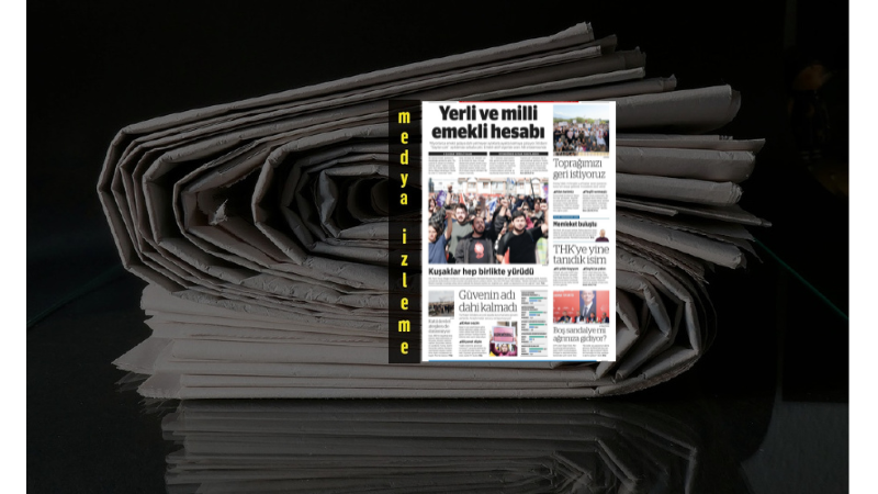 BirGün gazetesi emekli aylıklarını manşetine taşıdı