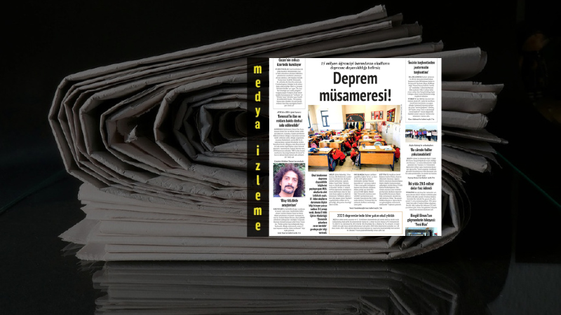 Evrensel gazetesi MEB’in okulların deprem dayanıklılık bilgilerini paylaşmamasını manşetine taşıdı