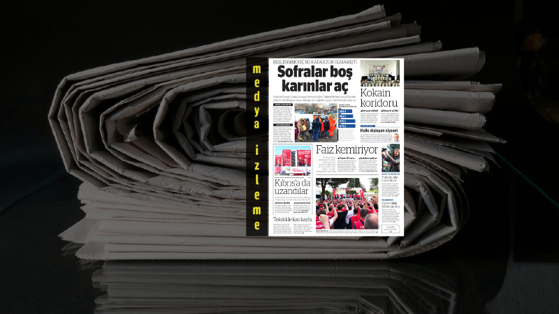 BirGün gazetesi OECD verilerine göre Türkiye’de gıdaya erişim istatistiklerini manşetten verdi